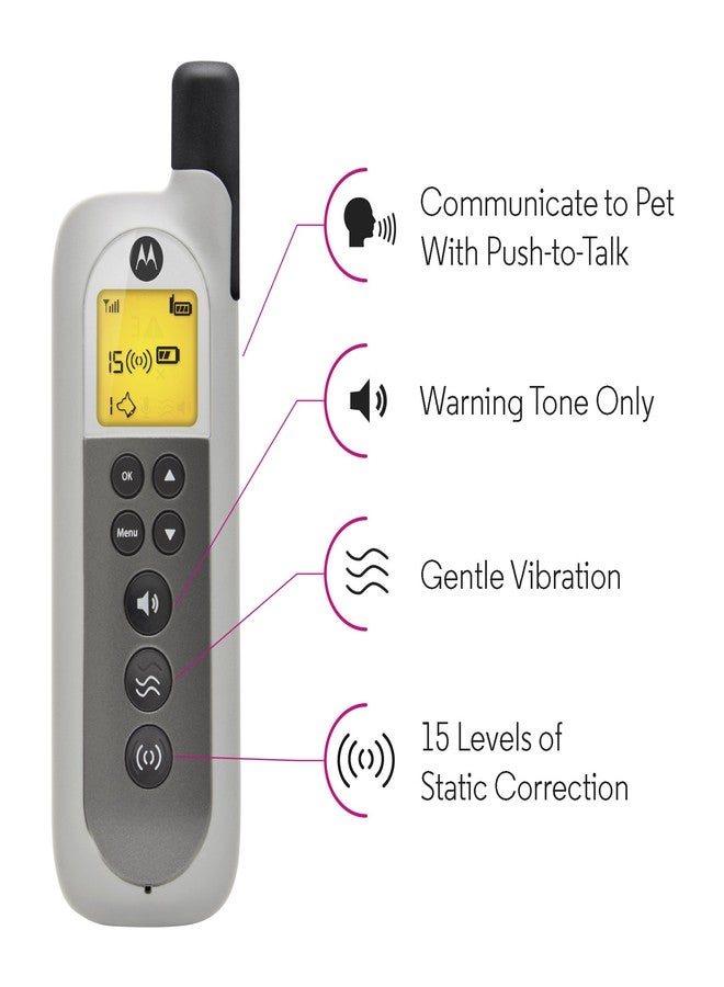 Motorola Pet Rechargeable Advanced Remote Training System with 3 Training Modes and Verbal Correction using Push-to-Talk Feature - Image 4