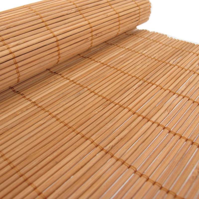 BambooMN Bamboo Placemat/Sushi Rolling Mat - 18" x 13" - Brown, 4 pcs - Image 3