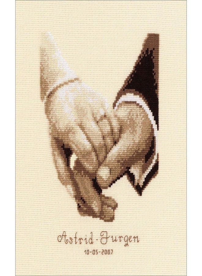 Wedding Happiness On Aida Counted Cross Stitch Kit-6.4"X7.6" 18 Count
