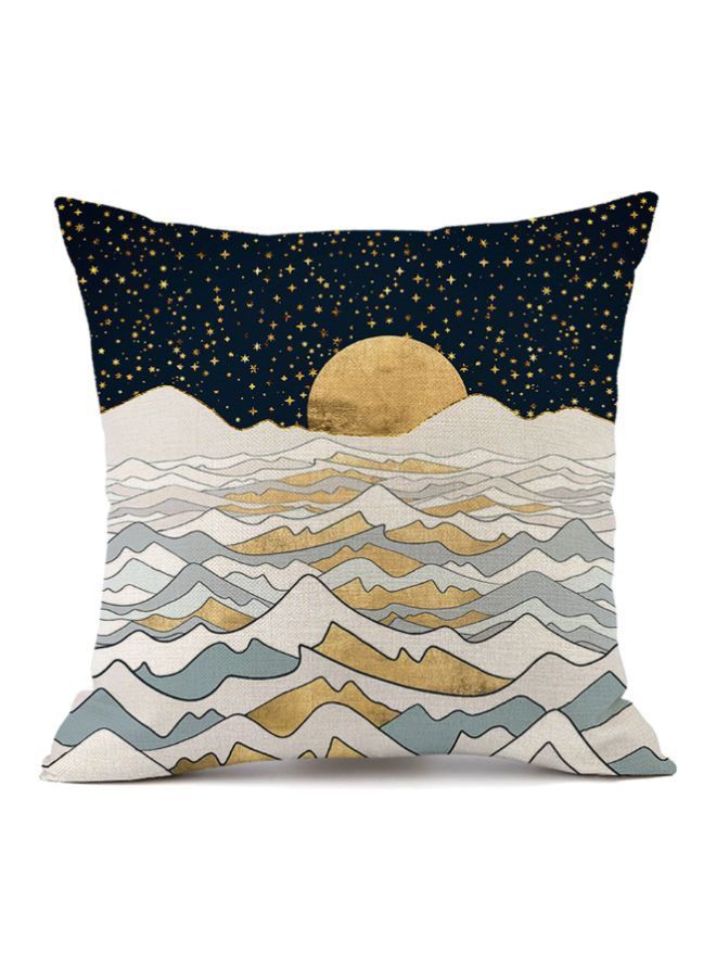 NIBEMINENT Landscape Printed Cushion Cover Multicolour 45x45cm