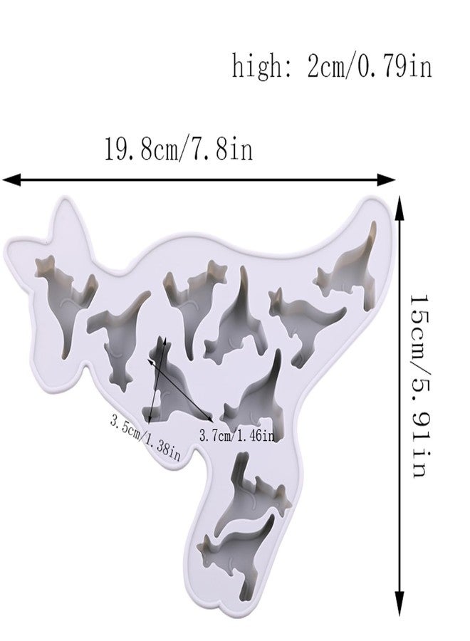 YIMINGMOLD قوالب حلوى سيليكون على شكل كنغر من YIMINGMOLD، 10 تجاويف، لتزيين الكب كيك والشوكولاتة - Image 2