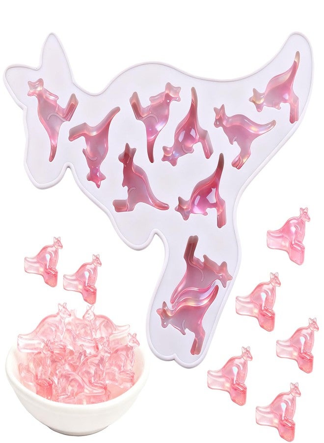 YIMINGMOLD قوالب حلوى سيليكون على شكل كنغر من YIMINGMOLD، 10 تجاويف، لتزيين الكب كيك والشوكولاتة - Image 1