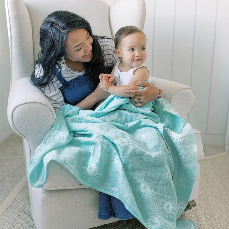 ايدن + أناي aden + anais 100% Cotton Muslin Swaddling Cloth - Now + Zen - Soleil, 120 x 120 cm
