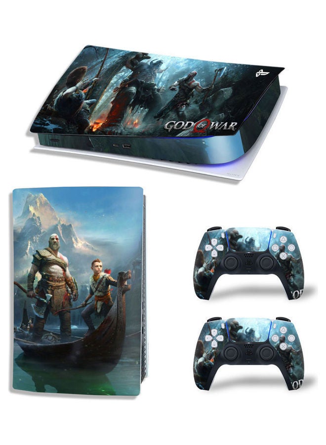 NIBEMINENT Printed Gaming Console and Controller Sticker Set For PS5 Digital Edition - Image 1