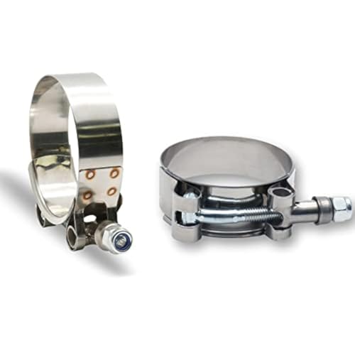 Jersvimc 2Pcs 1 12 Inch TBolt Hose Clamps for Range 4349mm Stainless Steel T Clamp Adjustable Turbo Clamps Intercooler Hose Clamp for 15 ID - Image 1