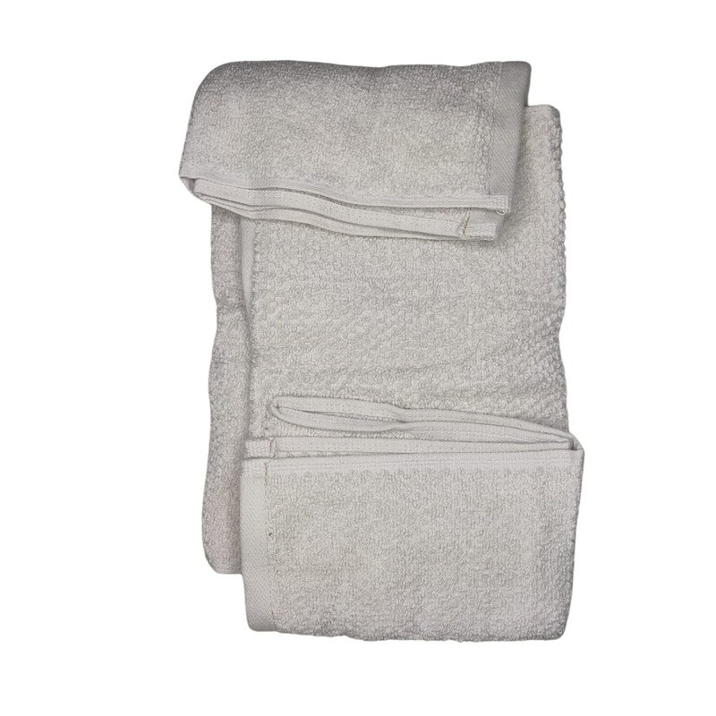 LookTrendyNow Super Soft Microfiber Gym Towel Hand Towels Workout Towels Light Grey 41X61 cms Pack of 2 - Image 3