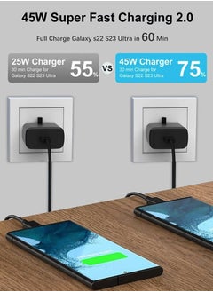 ZORIK 45W Super Fast Charger for Samsung Charger Head , Charger for Samsung Galaxy S23 Ultra S23 Plus S23 S23 S22 Ultra S22 S21 Ultra S21 S21 A54 A53 A52 A32-45W with Type-C 5A fast Cable  - Image 2