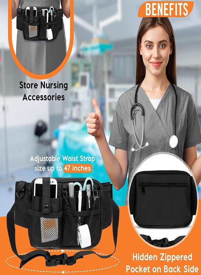 STORICANS Nurse Fanny Pack with Medical Supply Pockets, Adjustable Strap Extends from 25" to 47",Utility Storage, Nurse Essentials for Work,Nurse Gifts;Black - Image 3