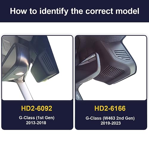 Fitcamx Front 4K+Rear 1080P Dash Cam Adapts for Mercedes-Benz G-Class 2019-2024 G550 (HD2-6166/with 10 Vents), OEM Look, Dual HD Video, WiFi & APP, Loop Recording, G-Sensor, Easy to Set, 128GB Card - Image 4