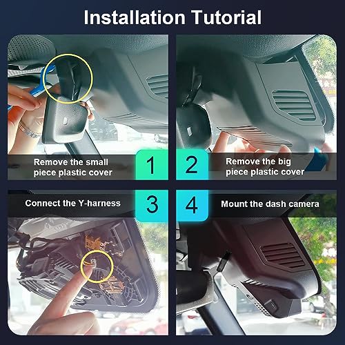 Fitcamx Front 4K+Rear 1080P Dash Cam Adapts for Mercedes-Benz G-Class 2019-2024 G550 (HD2-6166/with 10 Vents), OEM Look, Dual HD Video, WiFi & APP, Loop Recording, G-Sensor, Easy to Set, 128GB Card - Image 5