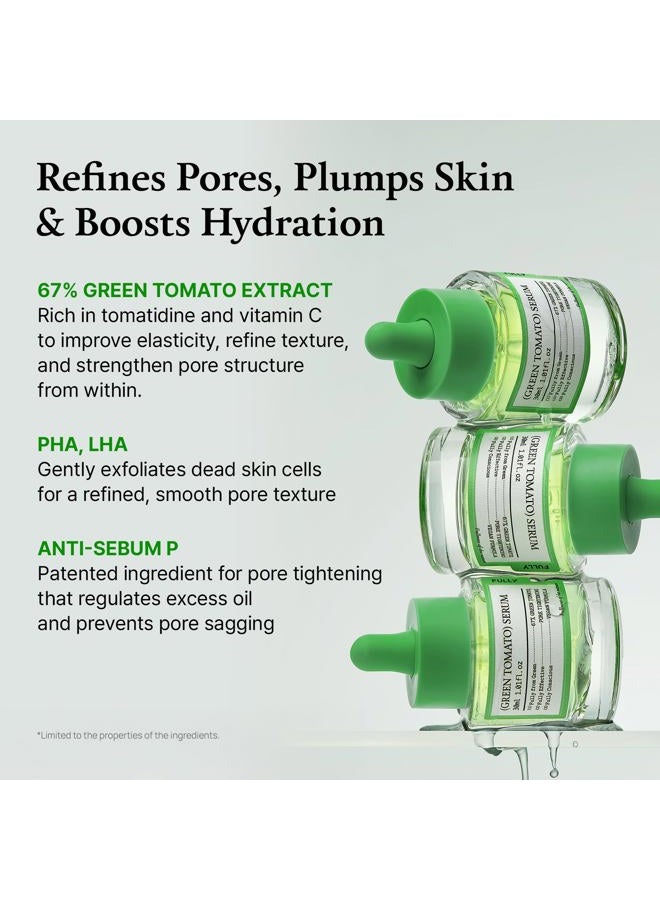 Fully Green Tomato Serum, Pore Tightening with 67% Green Tomato Extract, Vit C and PHA, Elastcity Boosting and Skin Moisturization, Fragrance Free, Vegan & Dermatologically Tested, 1.01 fl.oz - Image 4