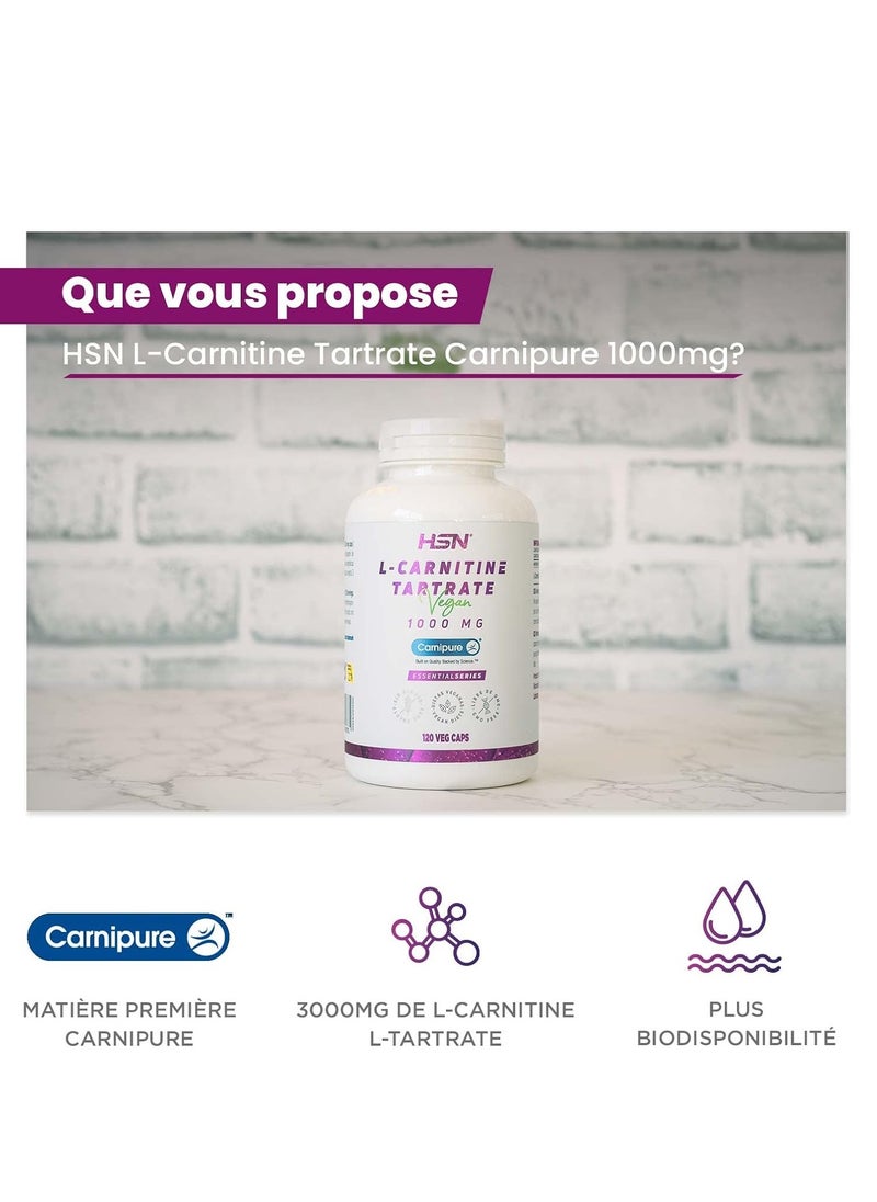 L-CARNITINE TARTRATE (Carnipure®) 1000mg - 120 veg caps