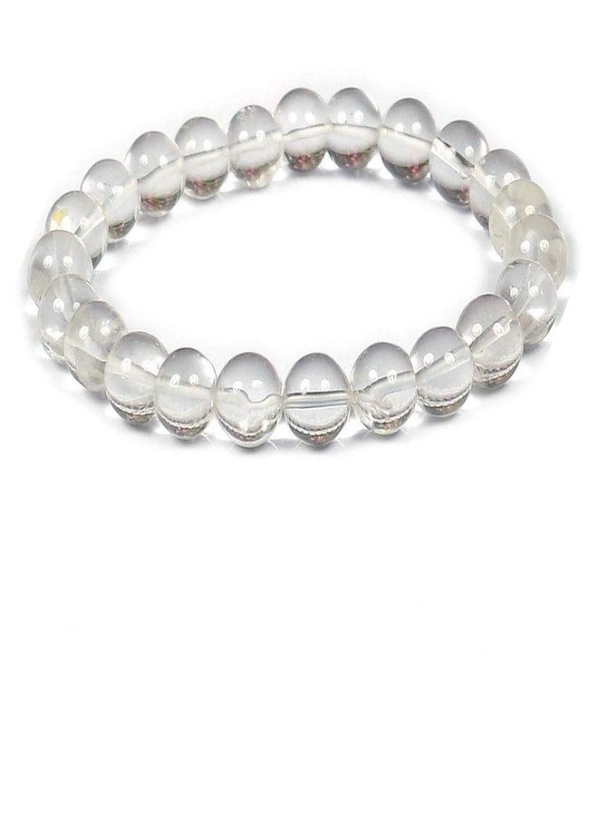 numeroastro Natural & Original Crystal | Sphatik Stretchable Round Beads Bracelet For Men & Women (1 Pc) - Image 1