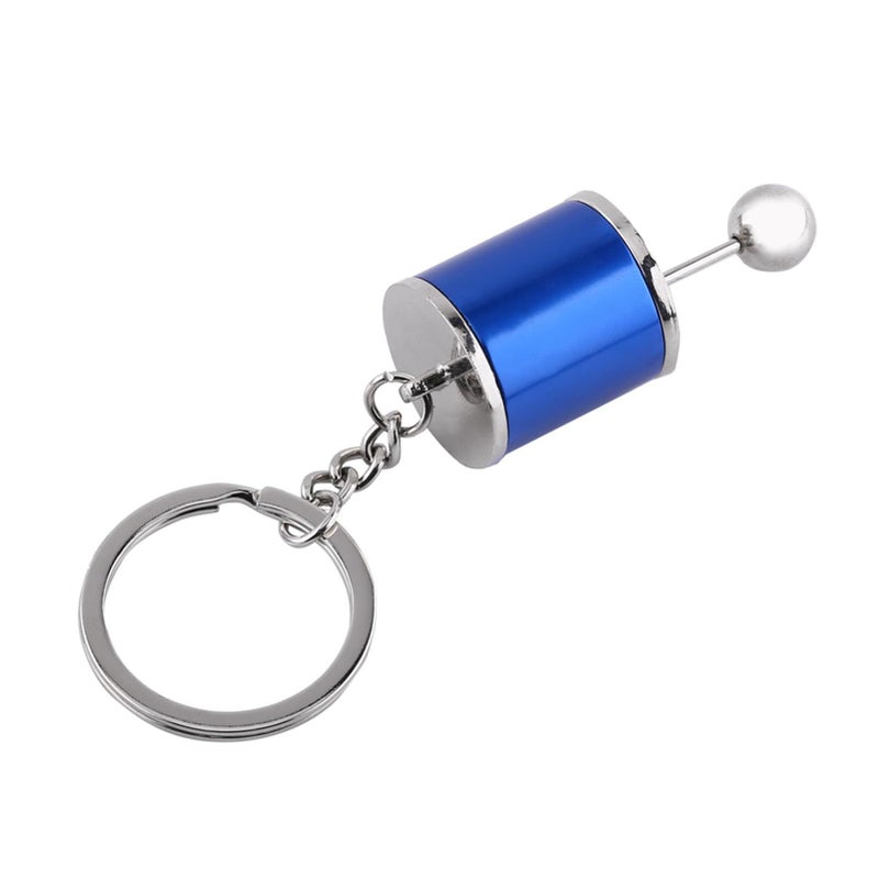 Blue Metal Shift Knob Keychain Lightweight Gear Stick Car Key Ring Collectible Memorable Gift - Image 5