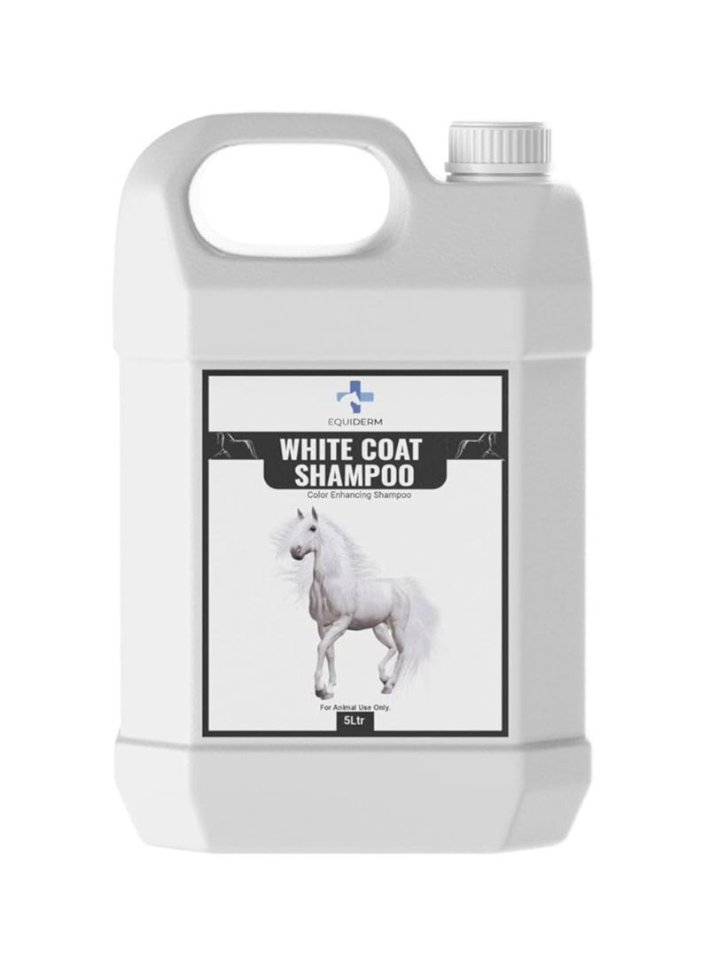 White Coat Shampoo for Horses – Professional Brightening Formula, 5L Bottle