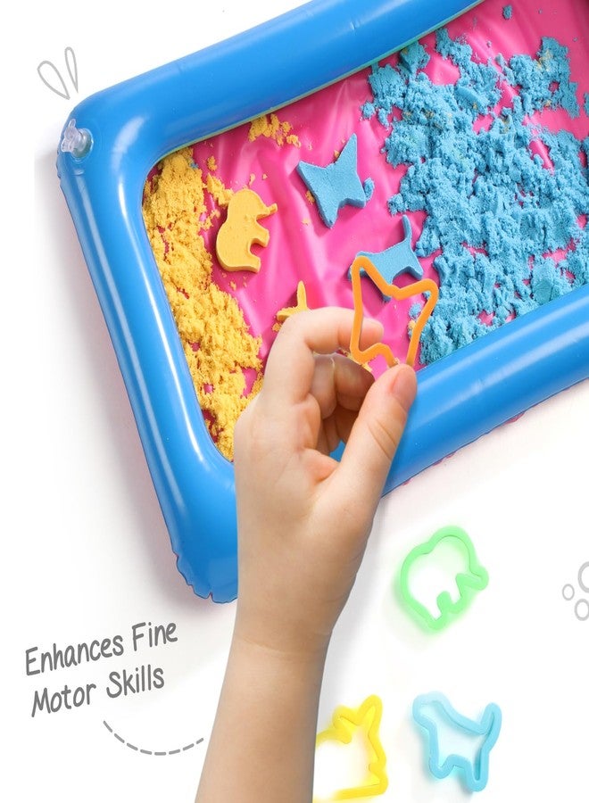 FIRSTCRY INTELLISKILLS مجموعة رمل اللعب السحري المميزة من إنتليس سكيلز، وزن 500 غرام، للأطفال، مجموعة أنشطة فنية وحرفية إبداعية 3 في 1، سلطعون كبير، 7 قوالب أشكال وصينية قابلة للنفخ، لعبة تعليمية حسية للأطفال الصغار من عمر 3 سنوات فما فوق، معتمدة من مكتب المعايير الهندية، صديقة للبيئة - Image 4