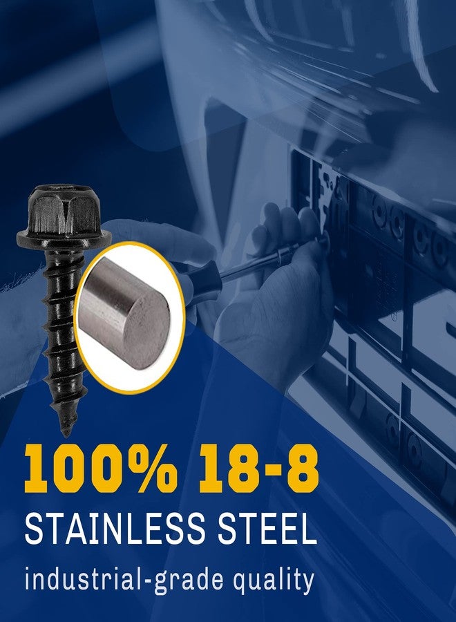 Makers Bolt Black License Plate Screws, Rustproof 18-8 Stainless Steel, Black Oxide Finish Applied in The USA (Pack of 4) - Image 3