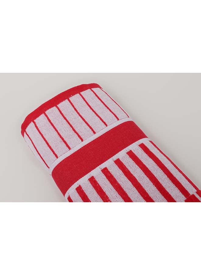 White Rose Towel 4 Piece Bathroom  Set - SPRING COLLECTION - 450 GSM - 100% Cotton Velour - 2 Bath  70X140 cm & 2 Hand  50x90 cm -MultiColour - Modern Stripe Design - Luxury Touch - Extra Absorbent  - Image 4