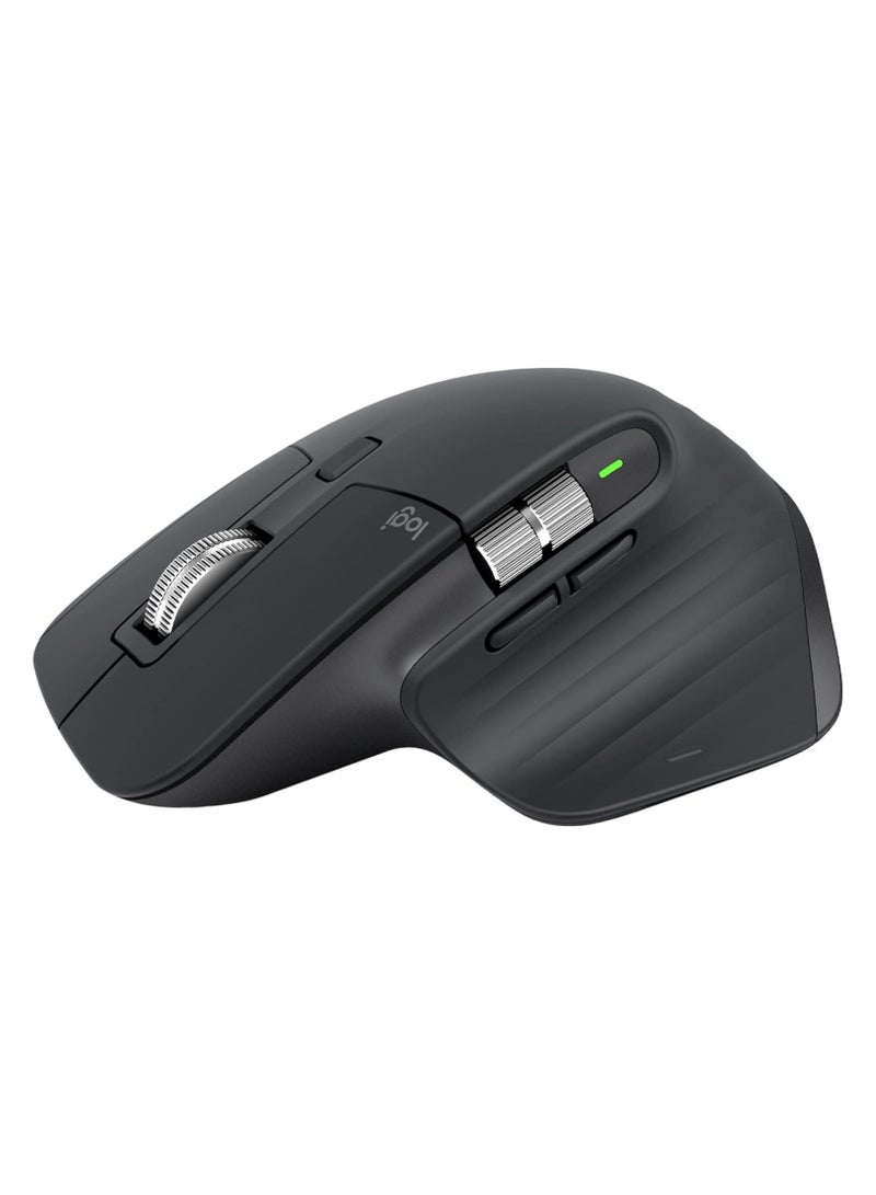 Logitech MX Master 3S - Wireless Performance Mouse with Ultra-fast Scrolling, Ergo, 8K DPI, Track on Glass, Quiet Clicks, USB-C, Bluetooth, Windows, Linux, Chrome - Graphite Graphite - Image 1