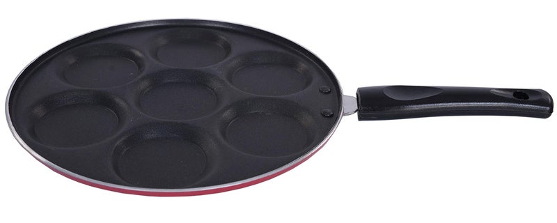 Nirlon Non-Stick Aluminium Uttapam Tawa, 27cm, 7 Cavity - Image 4