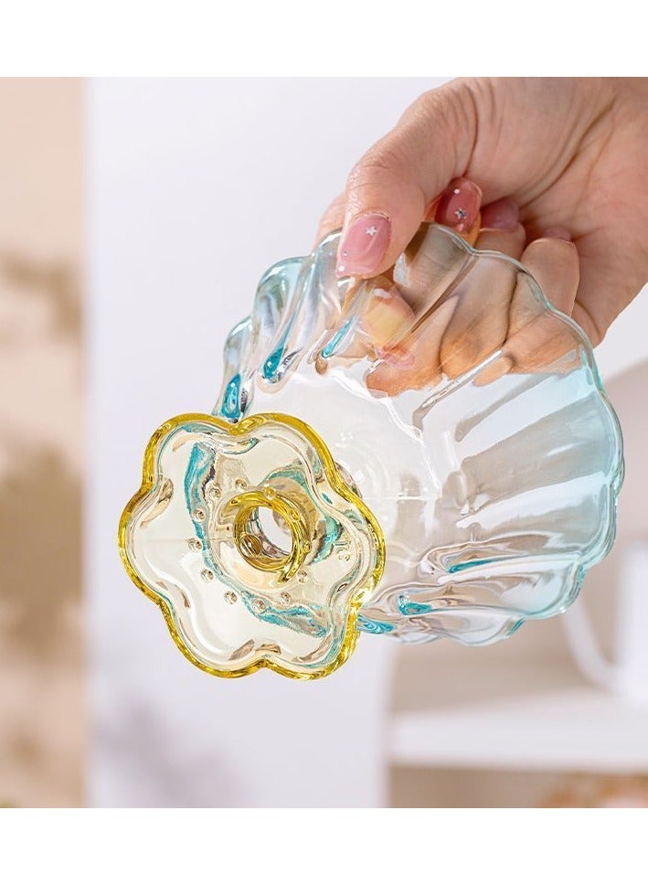 BenQuand 1 Pcs Ice Cream Bowls Drinking Glass Cups, Dessert Bowl Tool,Flower Petal Style Glasses, 8.5 oz, Suitable for Ice cream, Cocktails, Dessert & More - Image 2