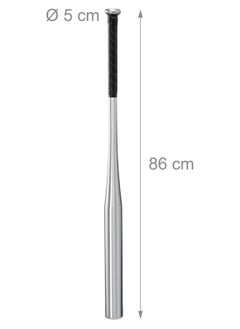 Relaxdays 10 x Baseball Bats Aluminium Lightweight Softball Bat Non-Slip Grip 34 Inch Aluminium Bat Silver  - Image 2