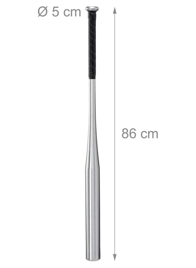 Relaxdays 10 x Baseball Bats Aluminium Lightweight Softball Bat Non-Slip Grip 34 Inch Aluminium Bat Silver - Image 2