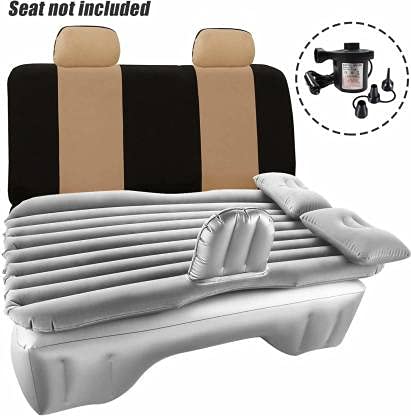 RKPSP RKPSP Inflatable Travel Car Bed Air Sofa with Two Inflatable Pillow for Car Back Seat Fits Most Car Models SUVMPVTruckMinivan Grey - Image 3