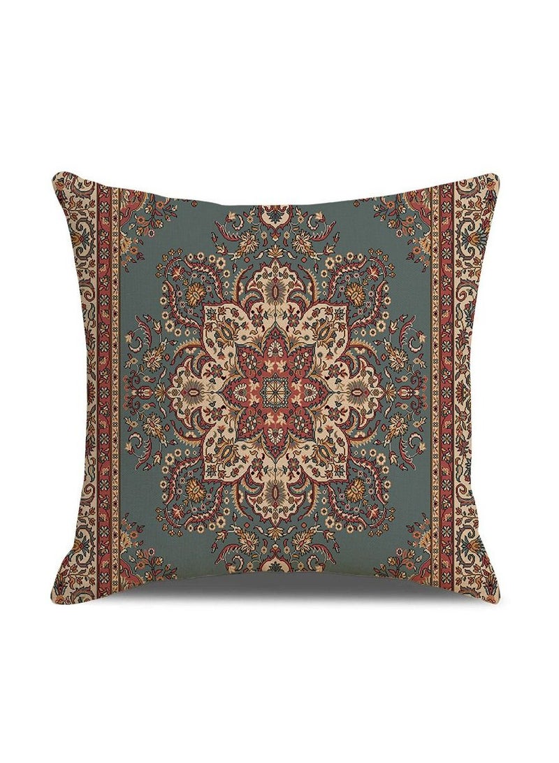 Bluejw 4-Piece Living Room Sofa Cushion Cover Festive Atmosphere Persian Style Cushion Cover 18x18in - Image 2