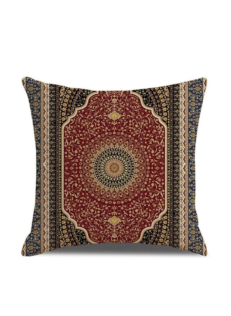 Bluejw 4-Piece Living Room Sofa Cushion Cover Festive Atmosphere Persian Style Cushion Cover 18x18in - Image 4