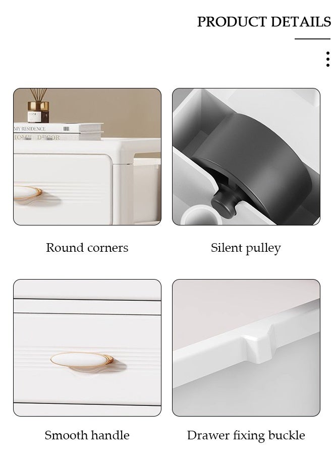 DUNISO 5 Layers Drawer Storage Cabinet Drawer Plastic Containers Box with Wheels 35CM Wide Slit Cabinet Drawer Unit Multipurpose Drawer Storage Organizer for Kitchen Bedroom Bathroom and Living Room - Image 5