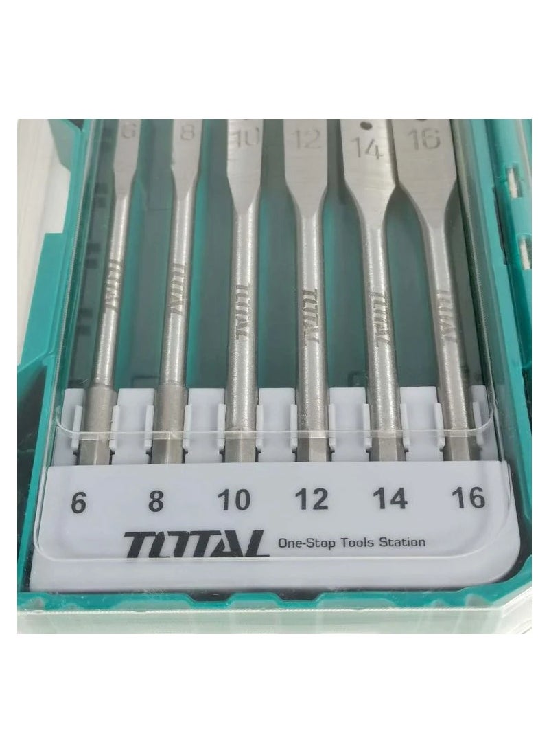 TOTAL Wood Bit 12 Pcs Flat Wood Drill Bits Set -TACSDL1201  - Image 5
