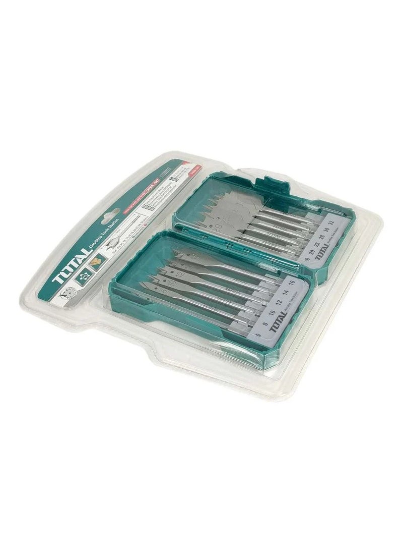 TOTAL Wood Bit 12 Pcs Flat Wood Drill Bits Set -TACSDL1201  - Image 4
