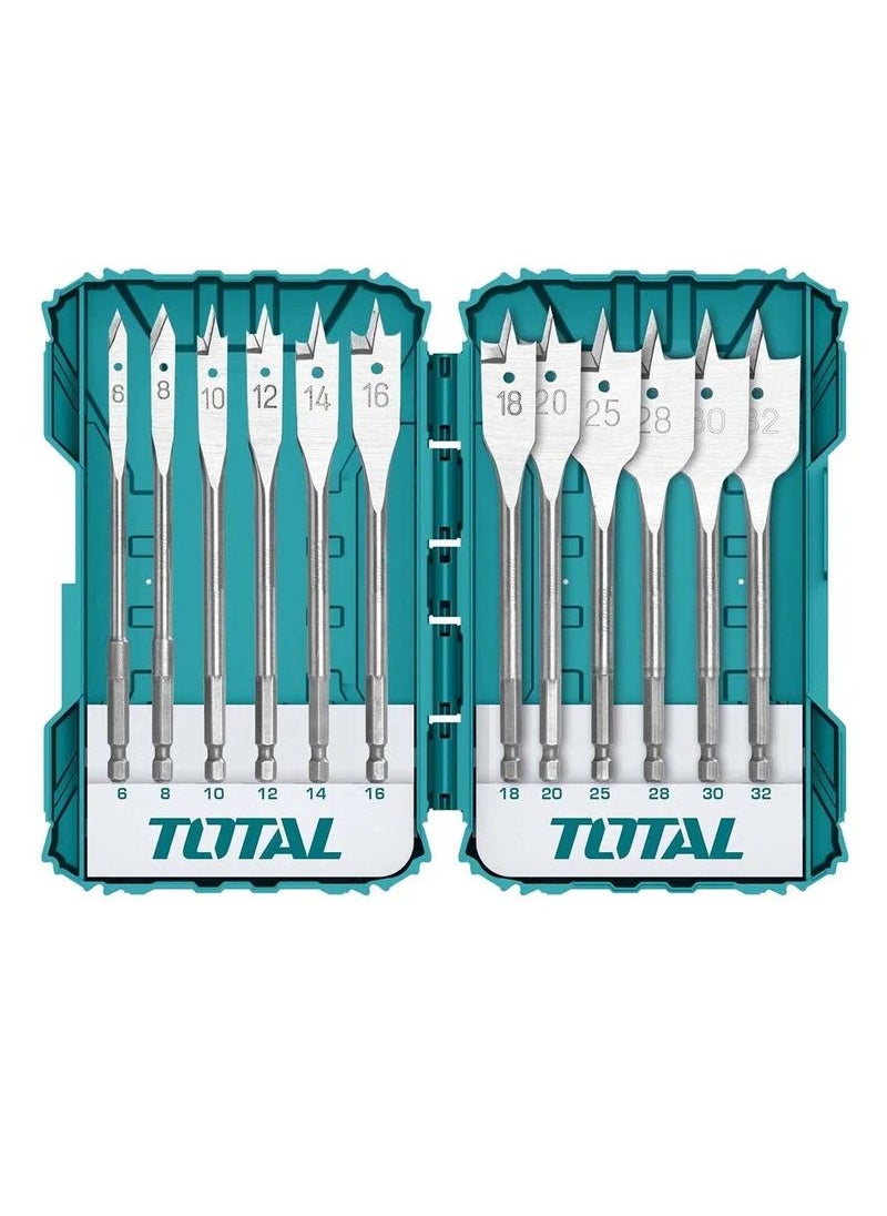 TOTAL Wood Bit 12 Pcs Flat Wood Drill Bits Set -TACSDL1201  - Image 2
