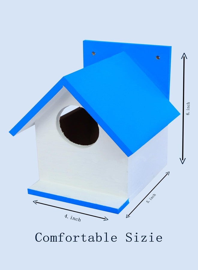 Hellonz Bird House for Sparrow, Budgies & Finches with Air Ventilation and Mounting Hook (Pack of 8) (Blue) - Image 3