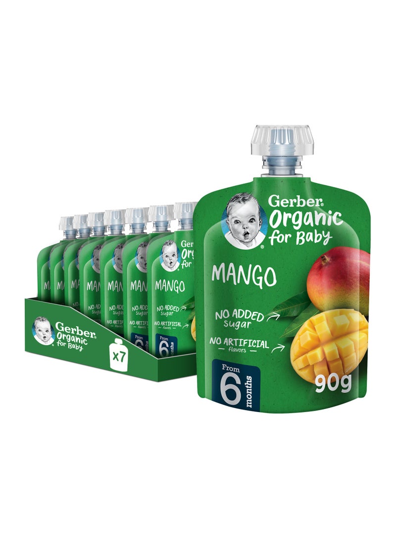 Gerber Organic Puree Pouch In Mango 7 x 90g  - Image 1