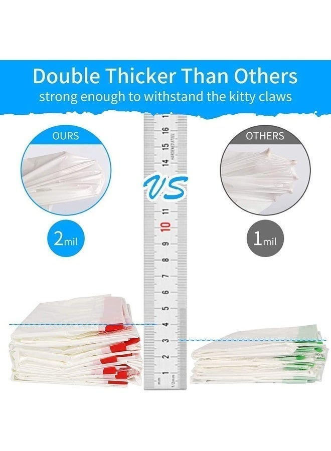 بطانة صندوق القمامة القط ، كسول لا مجرفة ، إغلاق ذاتي قابل للتصرف ، حقيبة مرحاض دليل التسرب ، قوية ، دائمة ، مع سلسلة ، سهلة التنظيف مناسبة لصندوق القمامة القط الثقيلة ،10 جهاز كمبيوتر شخصي - Image 2