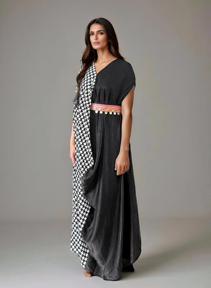 إكستاسي Black Side fit Kaftan