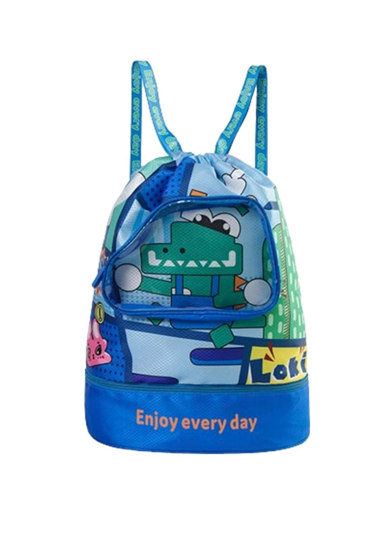 CMGTYYD. حقيبة ظهر للأطفال للسباحة الجافة والمبللة، حقيبة ظهر برباط مقاوم للماء، حقيبة ظهر للسباحة على الشاطئ مع مقصورة للأحذية، حقيبة سباحة للبنين والبنات، حقيبة ظهر رياضية للأطفال للسباحة، - Image 1