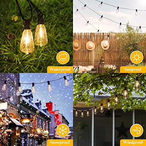 Brightever 50FT Outdoor String Lights Waterproof, 2700K Bright LED Patio Lights with 27 ST38 Shatterproof Vintage Bulbs, Retro Connectable Edison String Lights for Outside, Garden, Balcony, Porch - Image 5