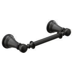 موين MOEN YB8408BL WEYMOUTH PIVOTING Double Post Post Post Paper حامل غير لامع أسود  - Image 1