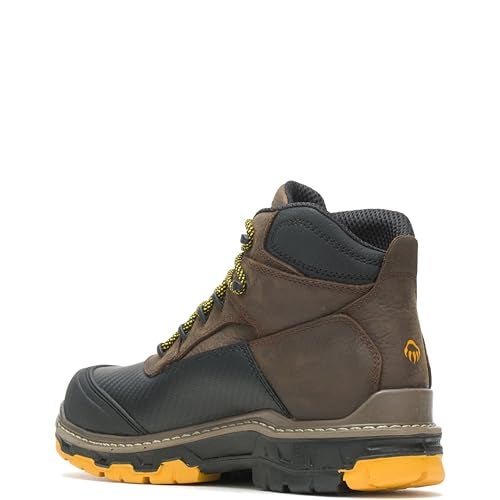 Wolverine Men'sOverpass 6" Mid Composite Toe Waterproof Work Boot, Dark Coffee, 11 X-Wide - Image 2