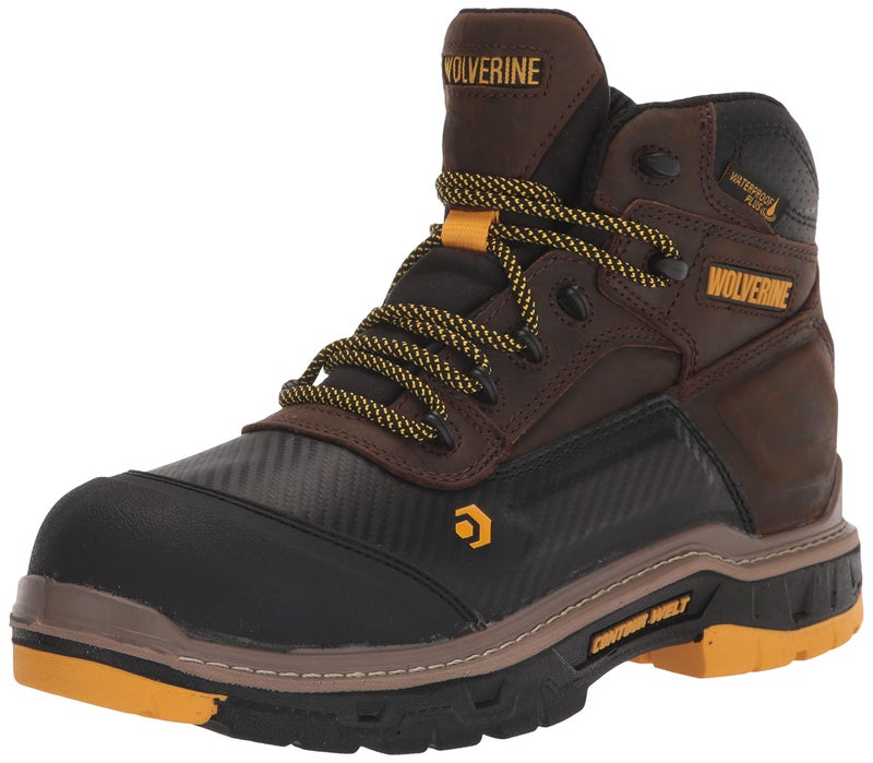 Wolverine Men'sOverpass 6" Mid Composite Toe Waterproof Work Boot, Dark Coffee, 11 X-Wide - Image 4