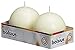 BOLSIUS Bolsius Set of 2 Ivory Ball Candles - 2.75 inch Unscented Candle Set - Dripless Clean Burning Smokeless Dinner - Image 2