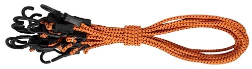 Kotap MABC-48 All- Purpose Adjustable Bungee Cords with Hooks, 48-Inch, Orange/Black, 10 Count - Image 1