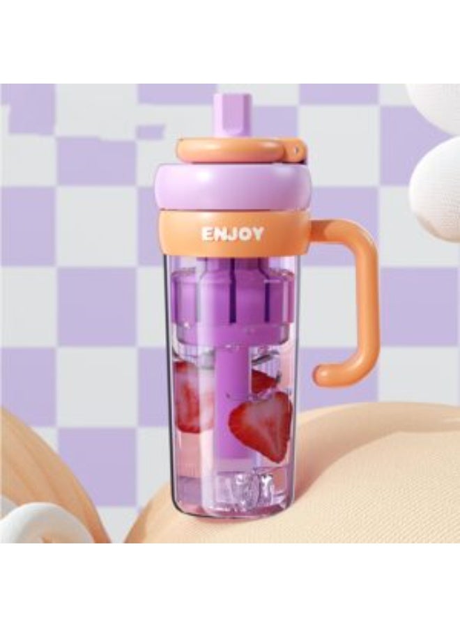 ENJOY Detox Water Bottle with Straw – Reusable Infuser Bottle for Fresh Juices, Fruit-Infused Water, and Daily Hydration  - Image 2