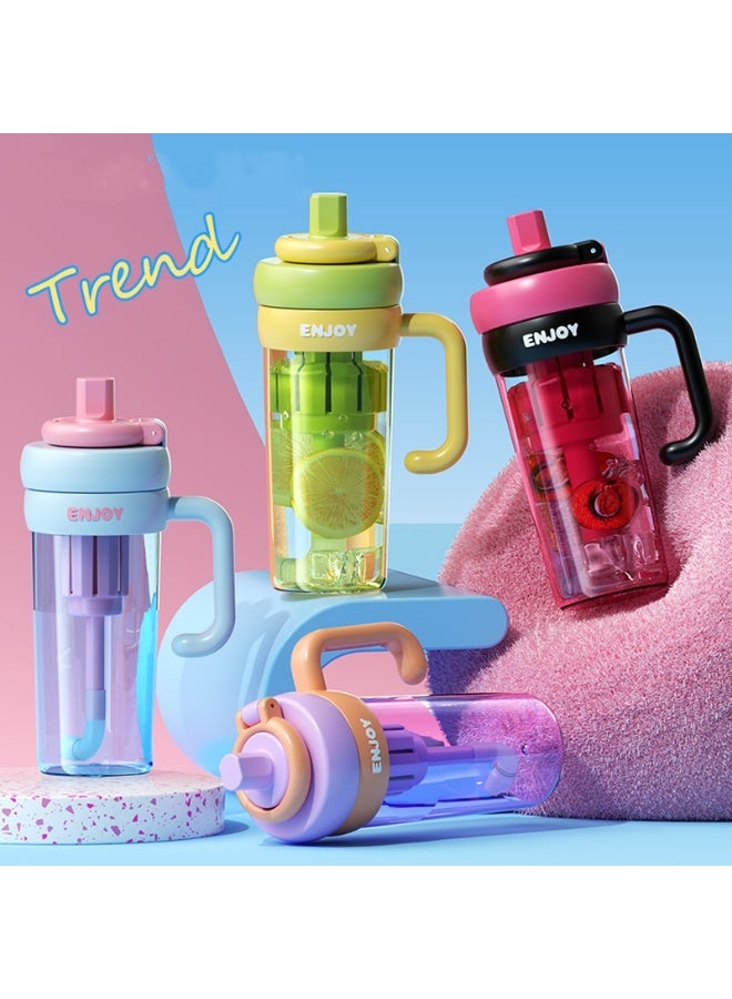 ENJOY Detox Water Bottle with Straw – Reusable Infuser Bottle for Fresh Juices, Fruit-Infused Water, and Daily Hydration  - Image 1