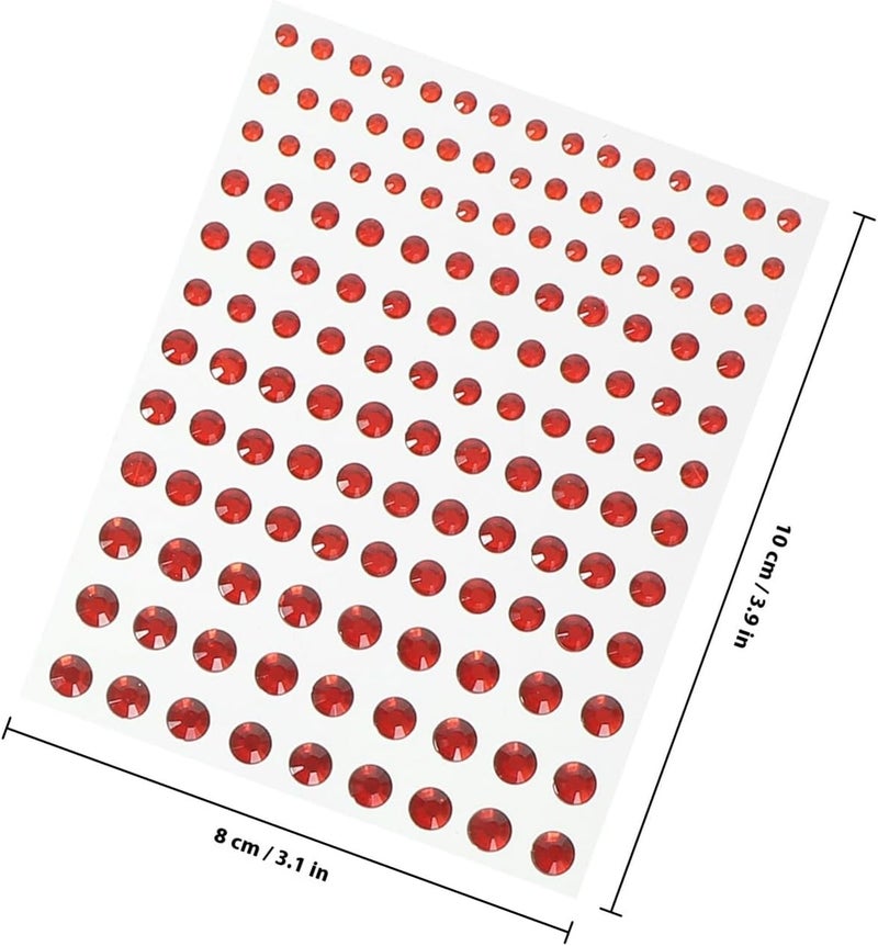 FUOYLOO Self-Adhesive Rhinestone Face Stickers 6 Sheets DIY Craft Gems for Festivals Parties Eye Forehead Body Decoration - Image 2