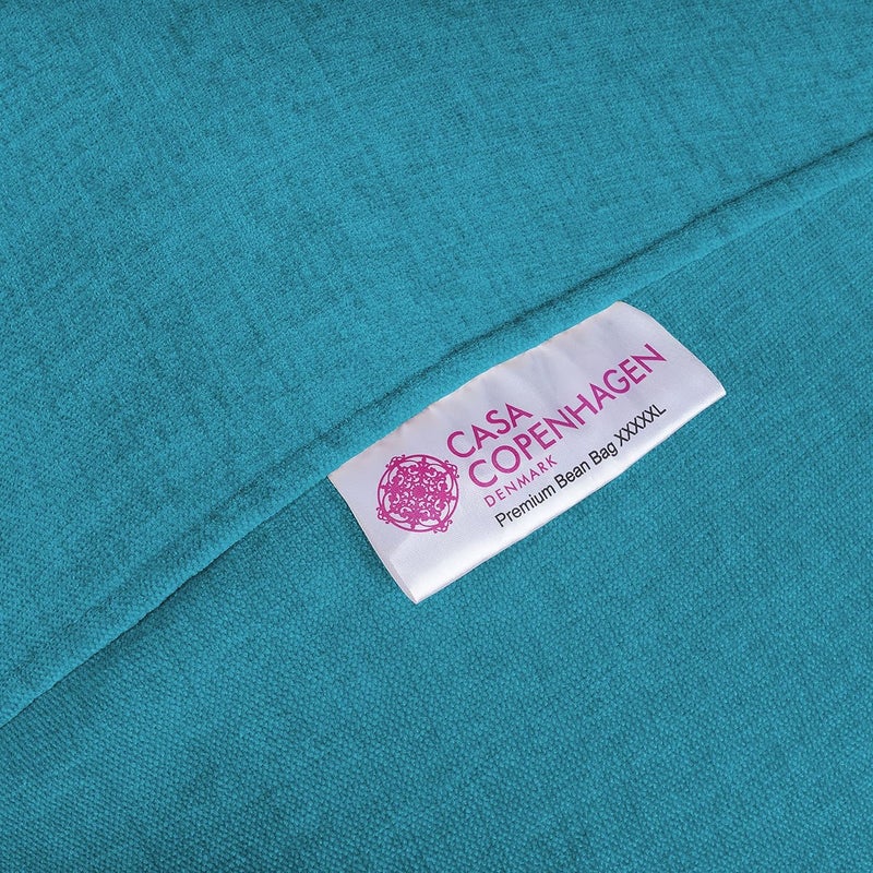 CASA COPENHAGEN Casa Copenhagen Premium Designer Fabric Bean Bag Filled with Beans Capacity Upto 7 Ft Height 200 KG Weight 5XL Sky Blue  - Image 5