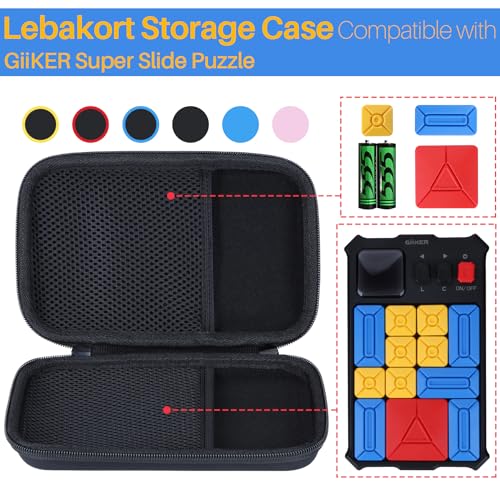 Lebakort Storage Case Compatible with GiiKER Super Slide Puzzle Original 500+ Challenges Brain Teaser Puzzle (Black Case) - Image 3